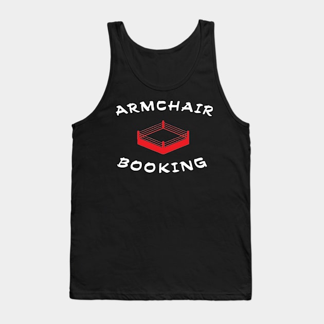 White Letters Red Ring Transparent Background Tank Top by Armchair Booking Podcast